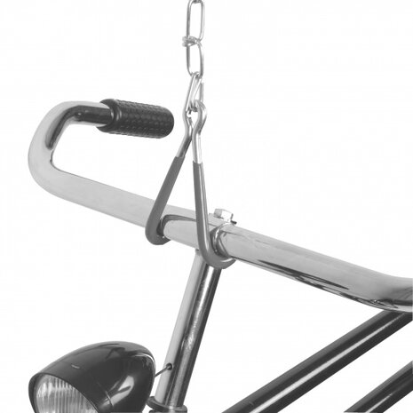 fietshaken met ketting 50 cm staal zwart/zilver 2 stuks