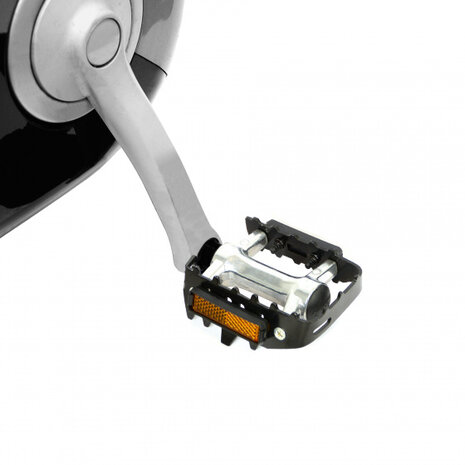 platformpedalen MTB 11 cm metaal chroom/zwart 2 stuks