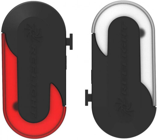 fietsverlichting City Supreme Constant staal rood/wit 2-delig