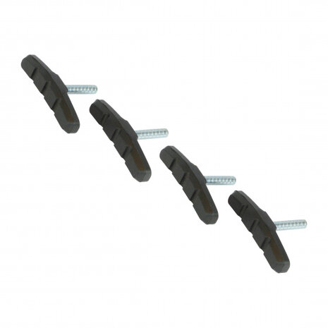 remblokken MTB 70 mm metaal zwart 4 stuks