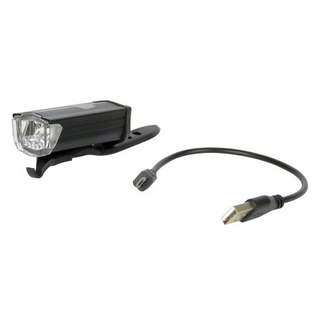 voorlicht 200 lumen led oplaadbaar zwart
