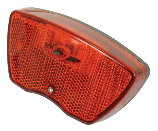 achterlicht met reflector 3 led batterijen rood/zwart