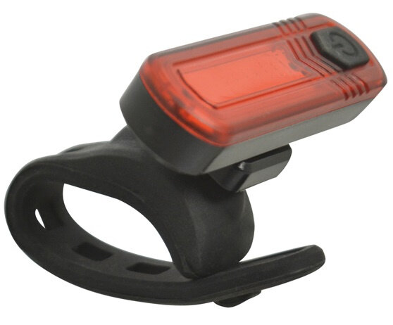 achterlicht COB led USB-oplaadbaar zwart/rood 3-delig