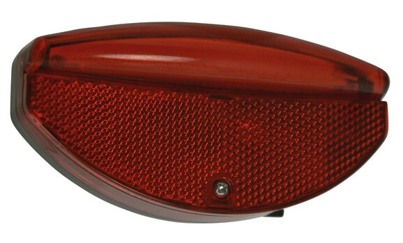achterlicht met reflector COB led batterijen zwart/rood