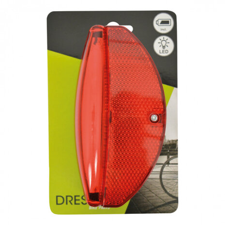 achterlicht met reflector COB led batterijen zwart/rood