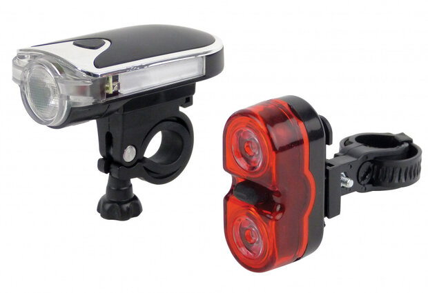 verlichtingsset Modern led batterijen rood/wit/zwart