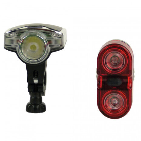 verlichtingsset Modern led batterijen rood/wit/zwart