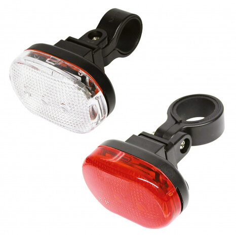 verlichtingsset Classic led batterijen rood/zwart/wit