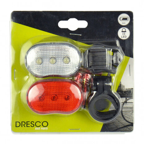 verlichtingsset Classic led batterijen rood/zwart/wit