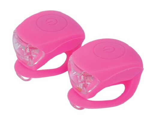 verlichtingsset led batterijen siliconen roze 2-delig