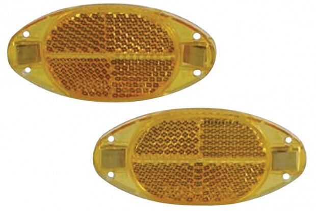 spaakreflektoren 79 x 38 mm oranje 2 stuks