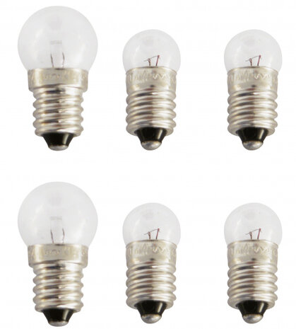 reservelampjes voor- en achterlicht halogeen 6 stuks