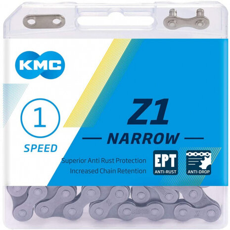 ketting Z1 smal 1/2 x 3/32 inch 112S single speed zilver