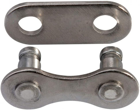 verbindingsschakel Snap-on breed 1/8 staal zilver 2 stuks