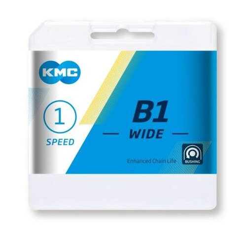 ketting B1 breed 1/2 x 1/8 inch 112S single speed zwart
