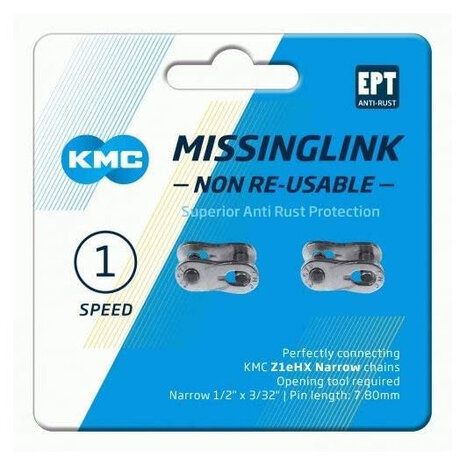 verbindingsschakel Z1ehx breed 1/2 x 1/8 zilver 2 stuks