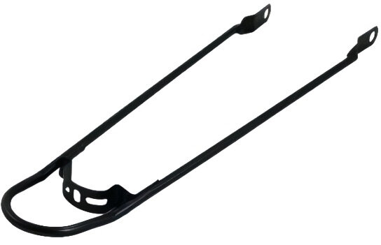 spatbordstang met bumper 28 x 1,5 inch matzwart