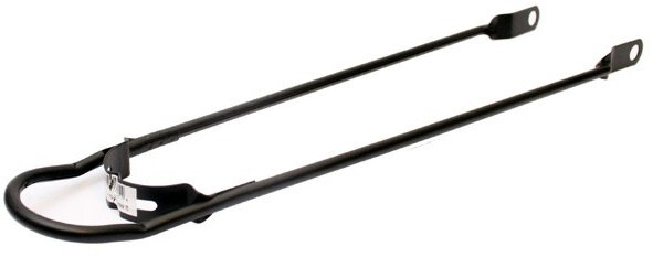 spatbordstang met bumper 28 x 1,5 inch staal zwart