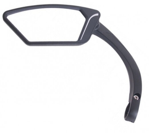 fietsspiegel e-bike links 12 x 16 cm zwart