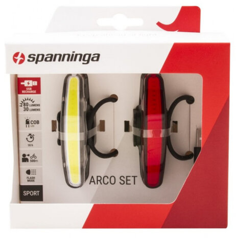 verlichtingsset Arco XB led 30 lux USB zwart 2-delig