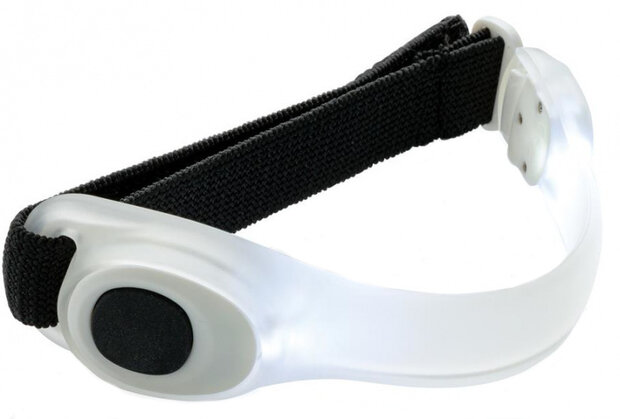 veiligheidsarmband led 22,2 cm TPU/polyester wit