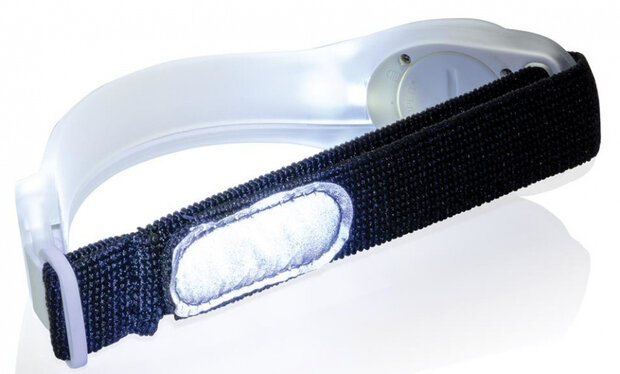 veiligheidsarmband led 22,2 cm TPU/polyester wit