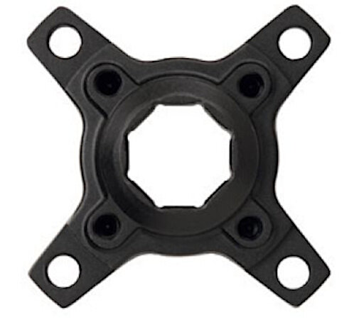 crank spider 58 mm/104 mm Brose 4 arm alu zwart