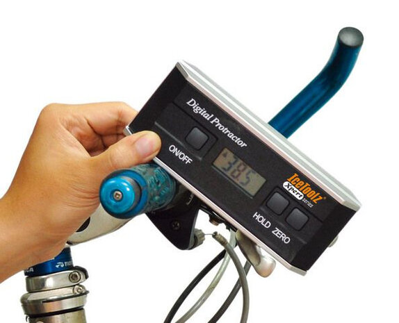 hoekmeter E371 Xpert digitaal 15 cm alu zwart 3-delig