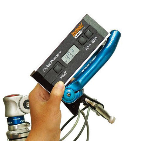 hoekmeter E371 Xpert digitaal 15 cm alu zwart 3-delig
