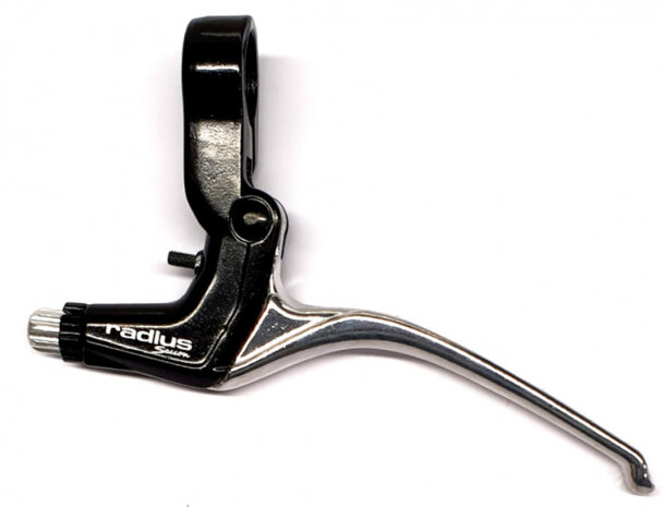 remgreep rollerbrake links 4-vinger alu zilver/zwart