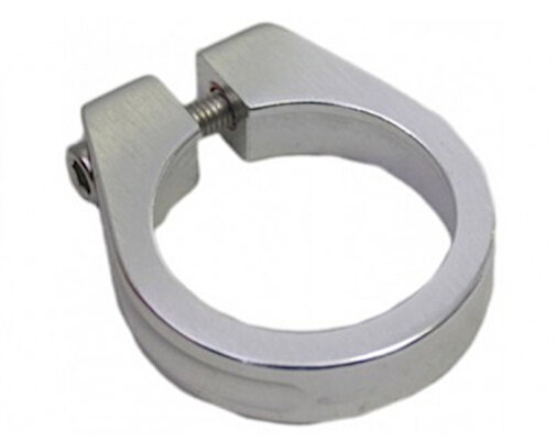 zadelpenklem met inbus 34,9 mm aluminium zilver