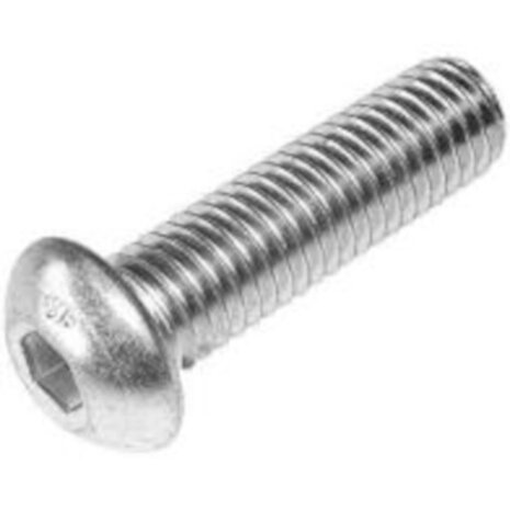inbusbout met bolkop M6 x 16 mm staal zilver 25 stuks