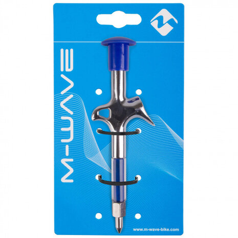 vetspuit Grease Gun 17 x 2 cm aluminium zilver/blauw