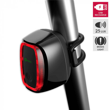 achterlicht met remlicht X6 USB zwart