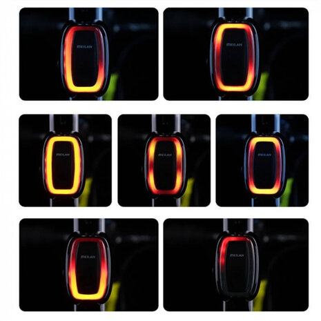 achterlicht met remlicht X6 USB zwart
