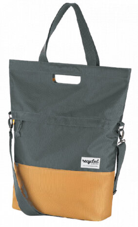 shopper fietstas 20 liter polyetheen grijs