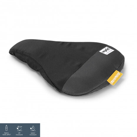 zadeldek 27 x 22 cm polyetheen zwart universeel