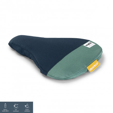 zadeldek 27 x 22 cm polyetheen blauw universeel