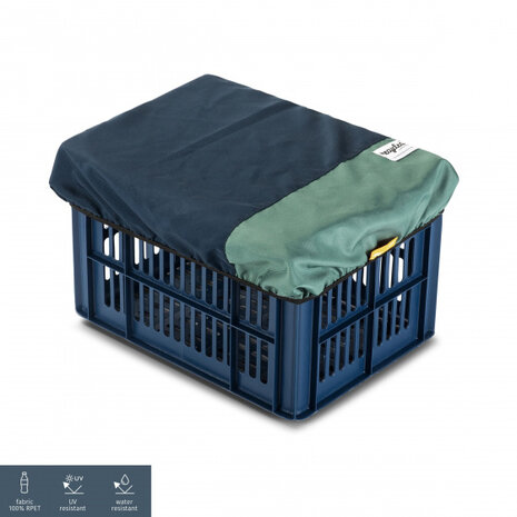 krathoes 40 x 30 cm polyetheen blauw/groen