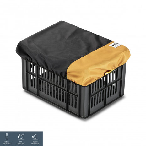 krathoes 40 x 30 cm polyetheen grijs/geel