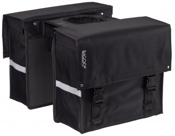 dubbele fietstas Bisonyl 34 liter zwart
