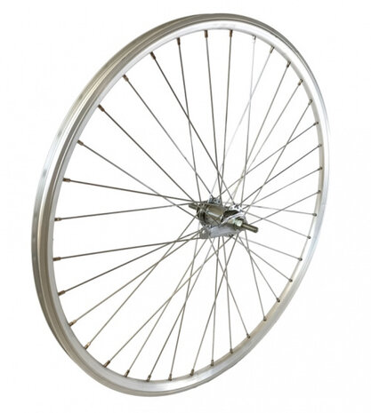 achterwiel Freeway 28 x 1 5/8 x 1 3/8 remnaaf 3 alu zilver
