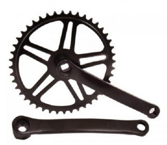 crankstel spieloos 44T 170 mm zwart
