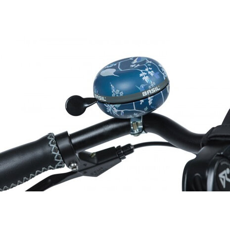 fietsbel Wanderlust 80 mm staal blauw