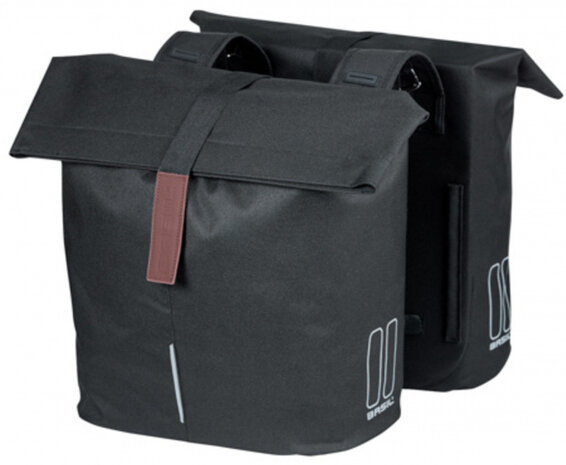 dubbele fietstas City 28-32 liter zwart &ndash; 18071