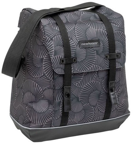 fietstas Alba Selo 17 liter polyester grijs/zwart