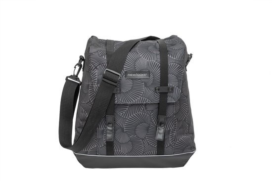 fietstas Alba Selo 17 liter polyester grijs/zwart