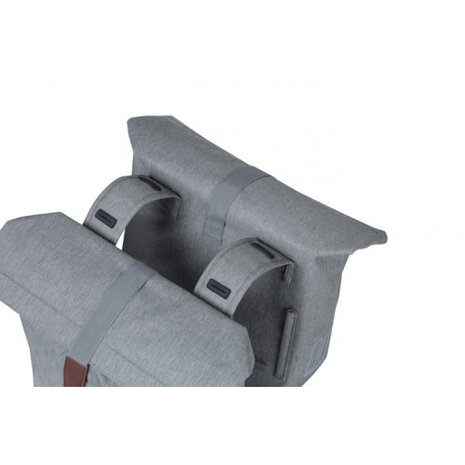 dubbele fietstas City 28-32 liter grijs &ndash; 18072