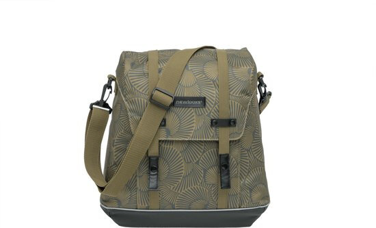 fietstas Alba Selo 17 liter polyester bruin/zwart