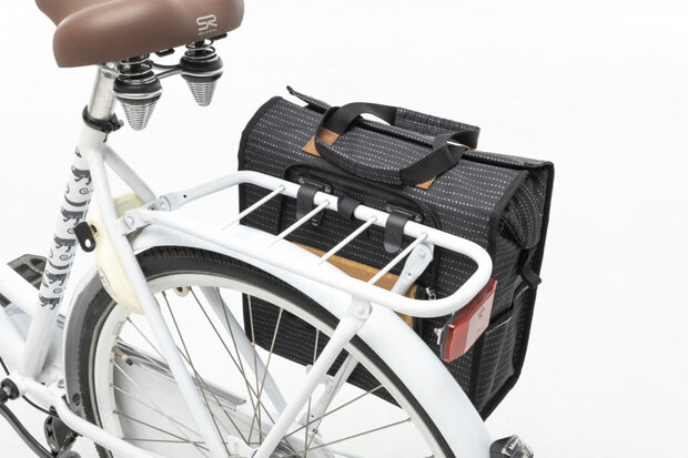 shopper fietstas Lilly Nomi 18 liter polyester zwart